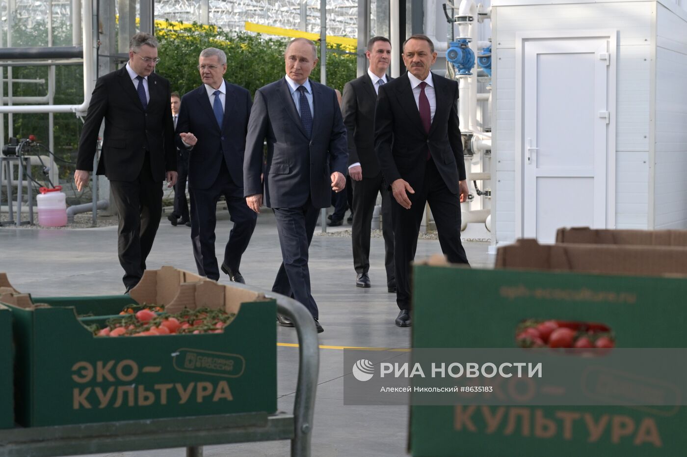 Рабочая поездка президента РФ В. Путина в Ставропольский край