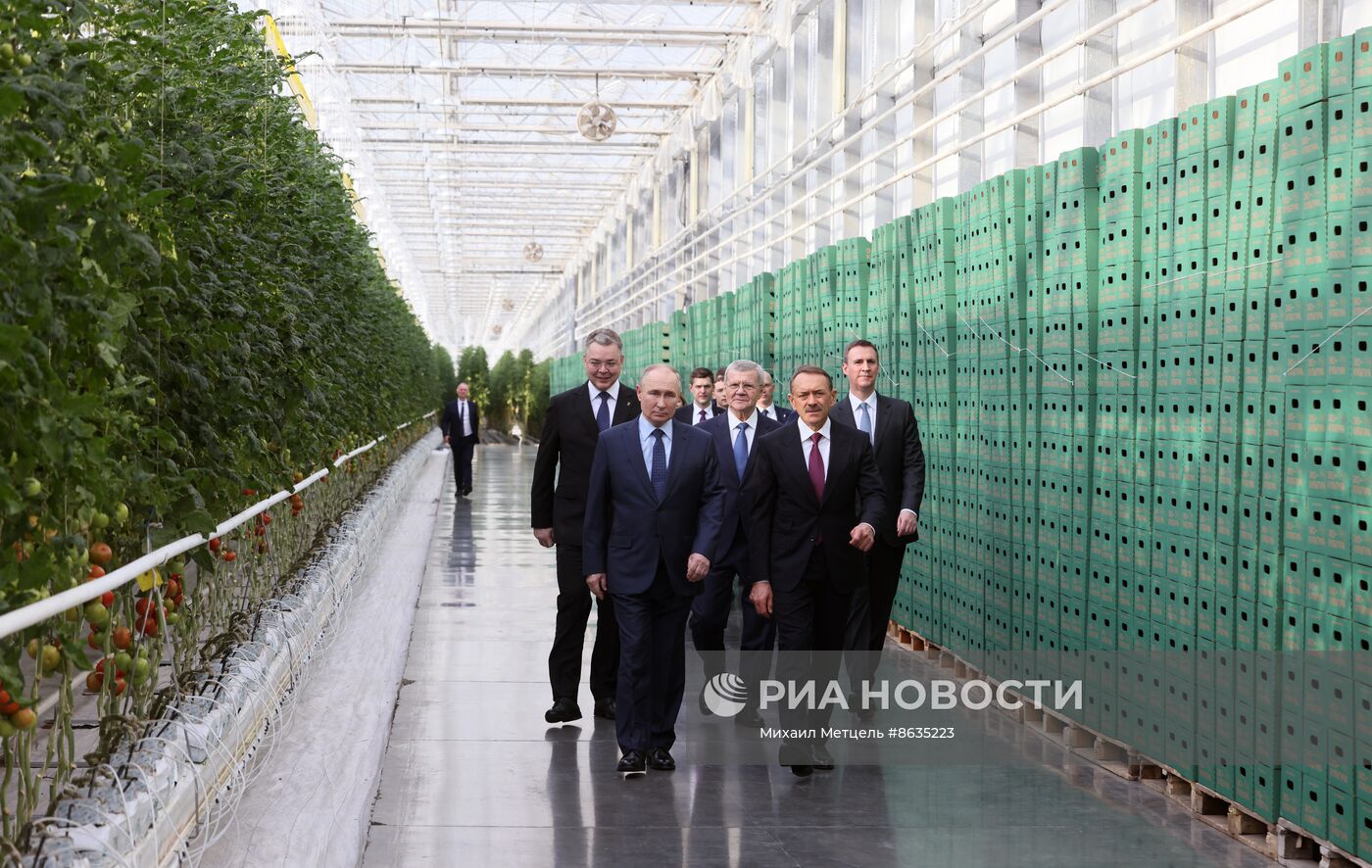 Рабочая поездка президента РФ В. Путина в Ставропольский край