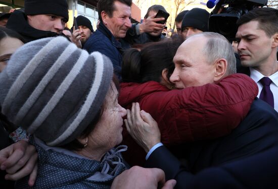 Рабочая поездка президента РФ В. Путина в Ставропольский край