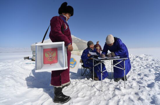 Досрочное голосование на выборах президента РФ в Тыве 