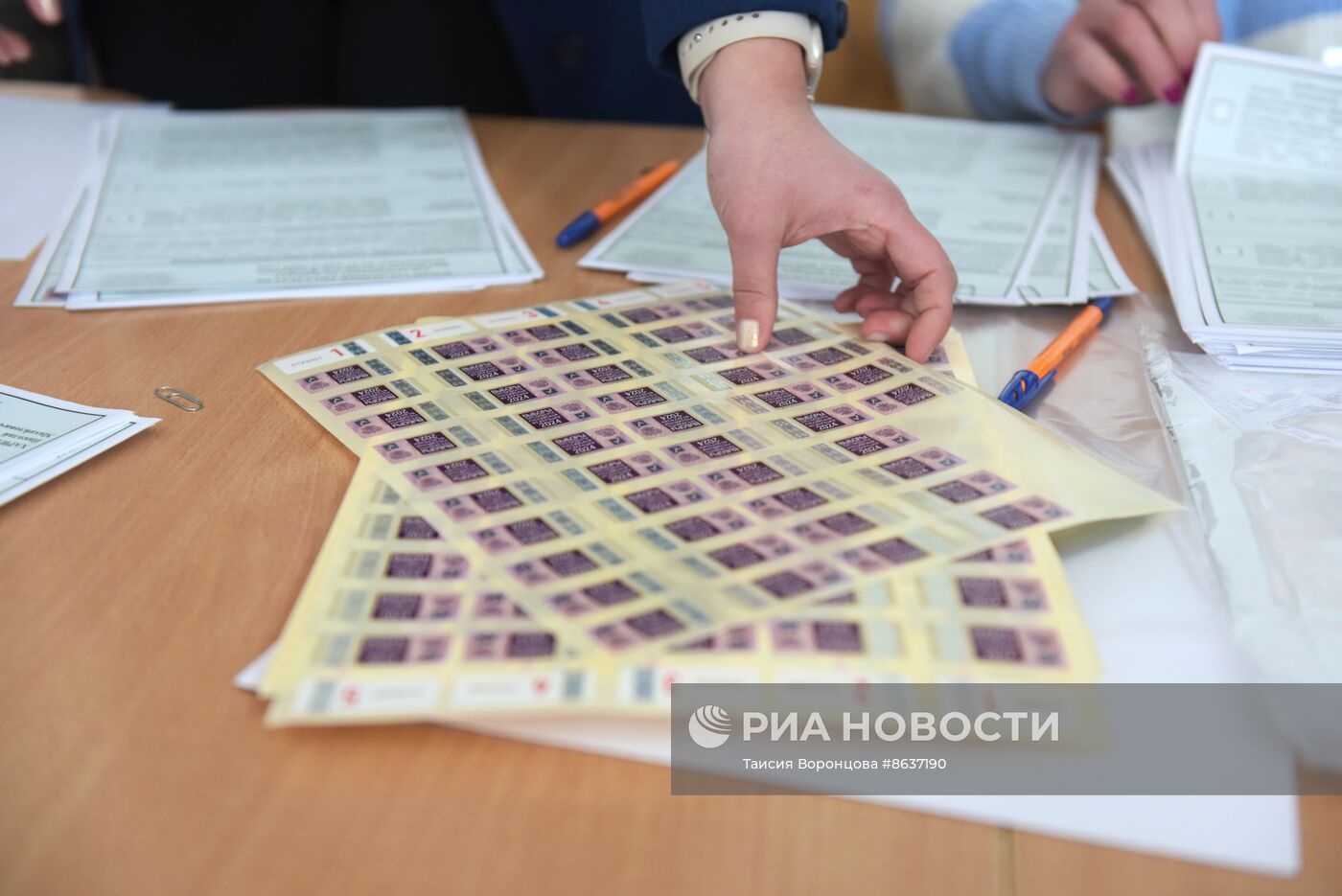 Передача бюллетеней для голосования на выборах президента РФ в участковые избиркомы ДНР