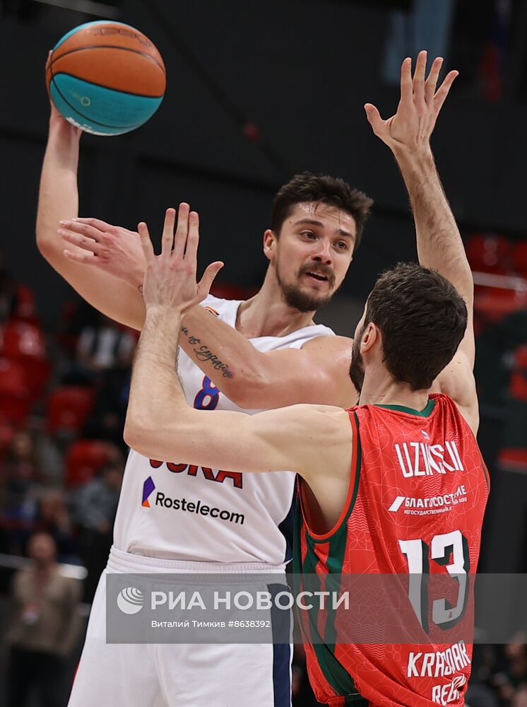 Баскетбол. Единая лига ВТБ. Матч "Локомотив-Кубань" - ЦСКА