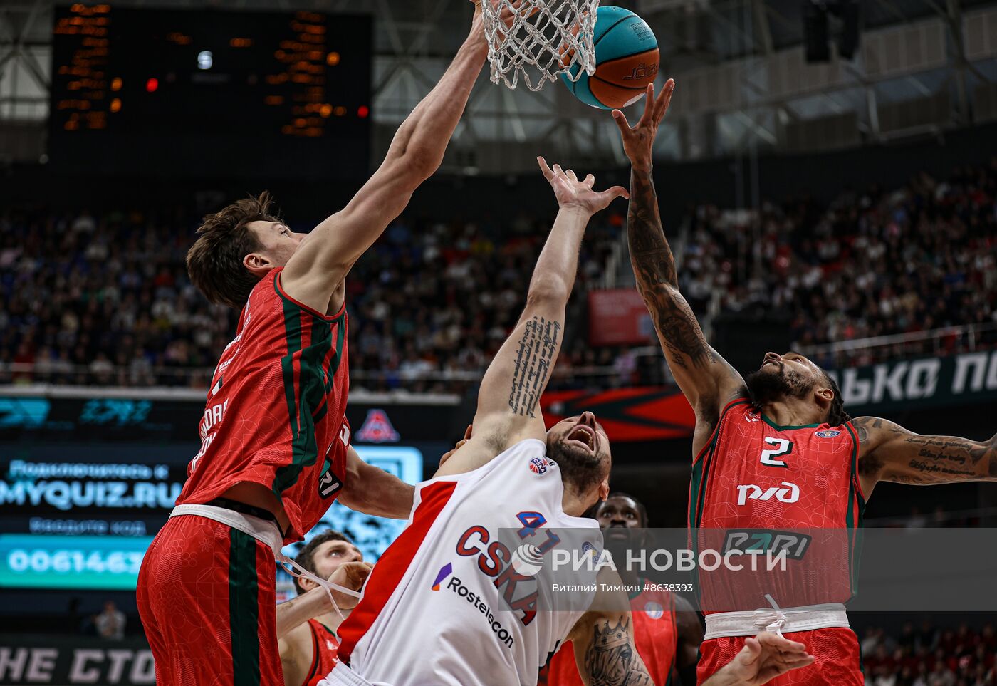 Баскетбол. Единая лига ВТБ. Матч "Локомотив-Кубань" - ЦСКА