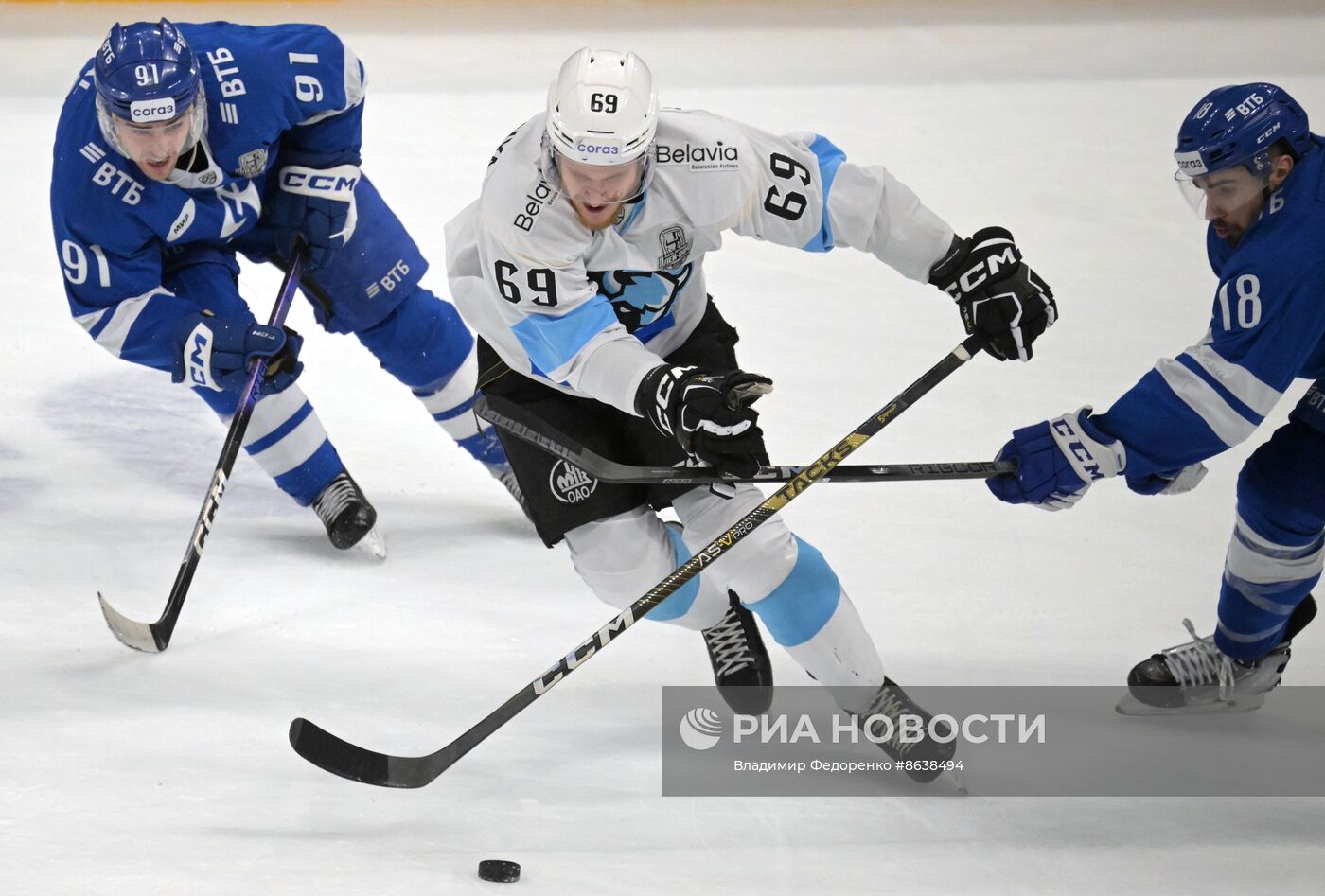 Хоккей. КХЛ. Матч "Динамо" (Москва) - "Динамо" (Минск)
