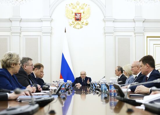 Председатель правительства РФ М. Мишустин провел оперативное совещание с вице-премьерами РФ