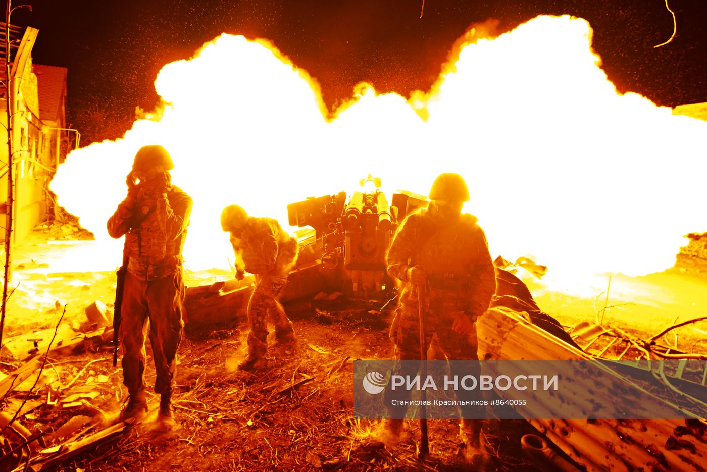 Боевая работа артиллеристов 3-го армейского корпуса группировки "Юг" на Артемовском направлении