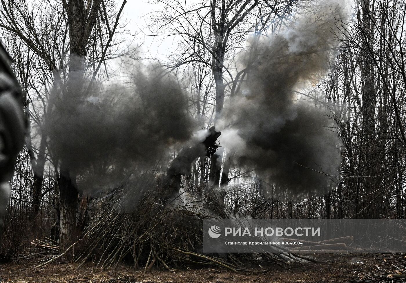 Боевая работа САУ "Акация" ЦВО