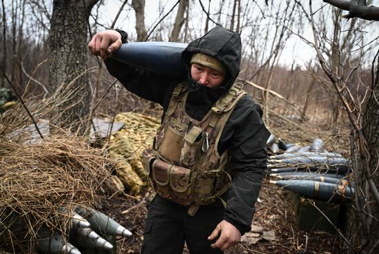 Боевая работа САУ "Акация" ЦВО