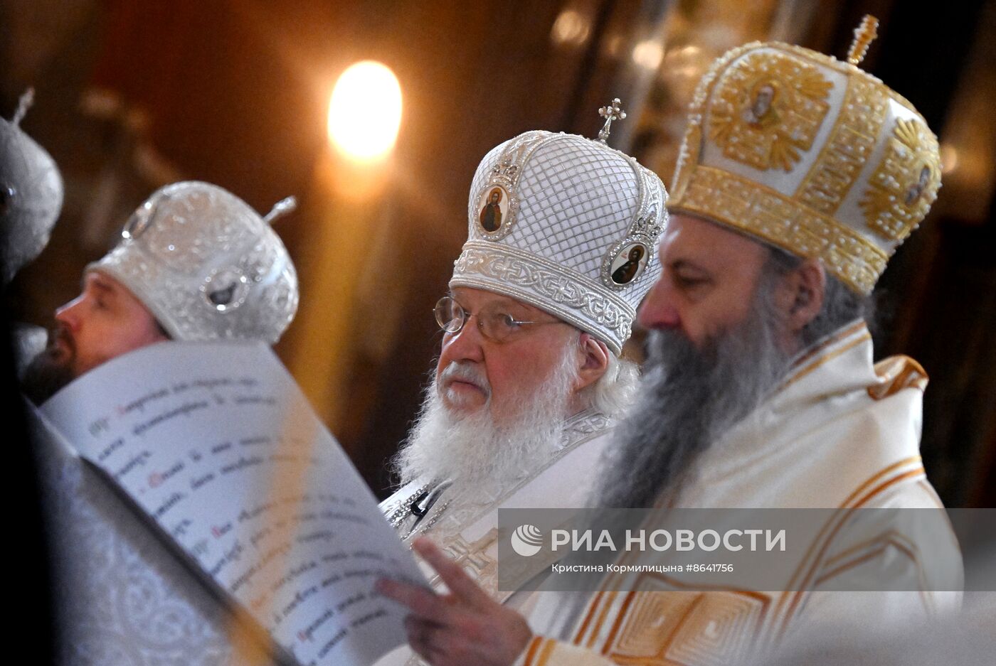 Отпевание представителя Патриарха Сербского при Московском Патриаршем престоле епископа Моравичского Антония