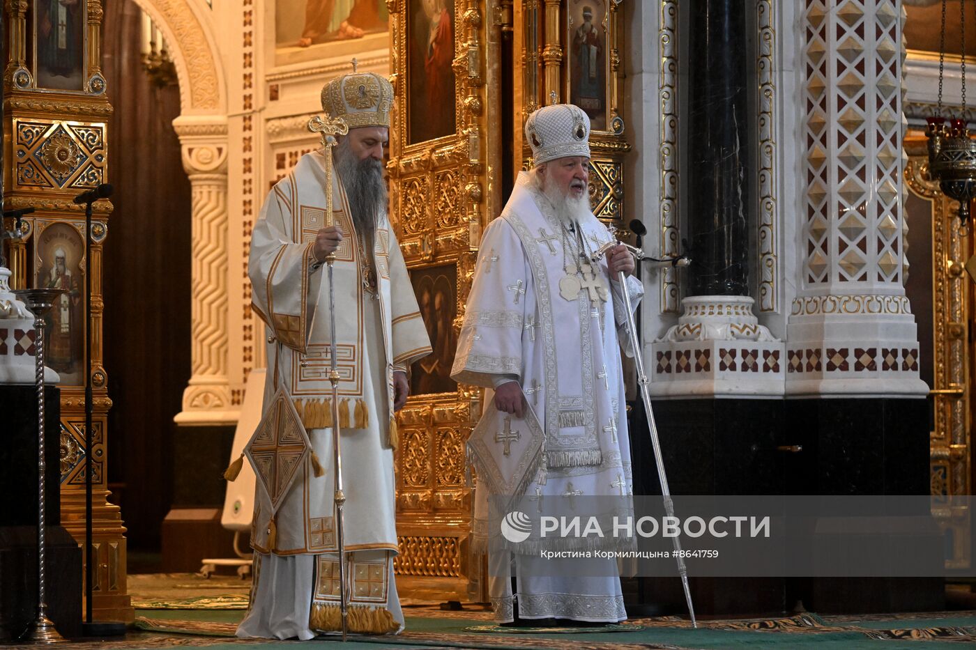 Отпевание представителя Патриарха Сербского при Московском Патриаршем престоле епископа Моравичского Антония