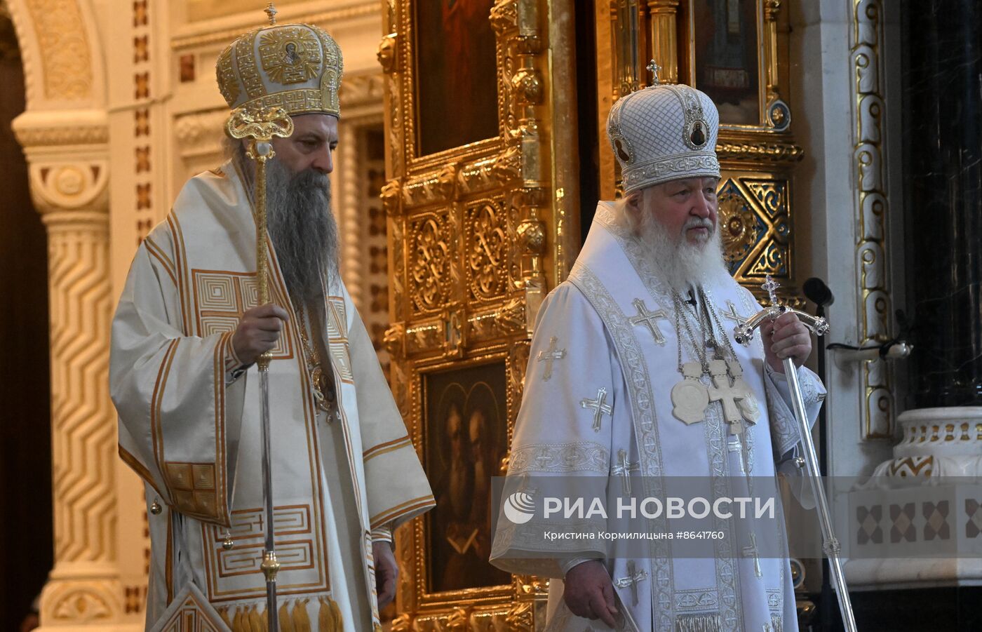 Отпевание представителя Патриарха Сербского при Московском Патриаршем престоле епископа Моравичского Антония