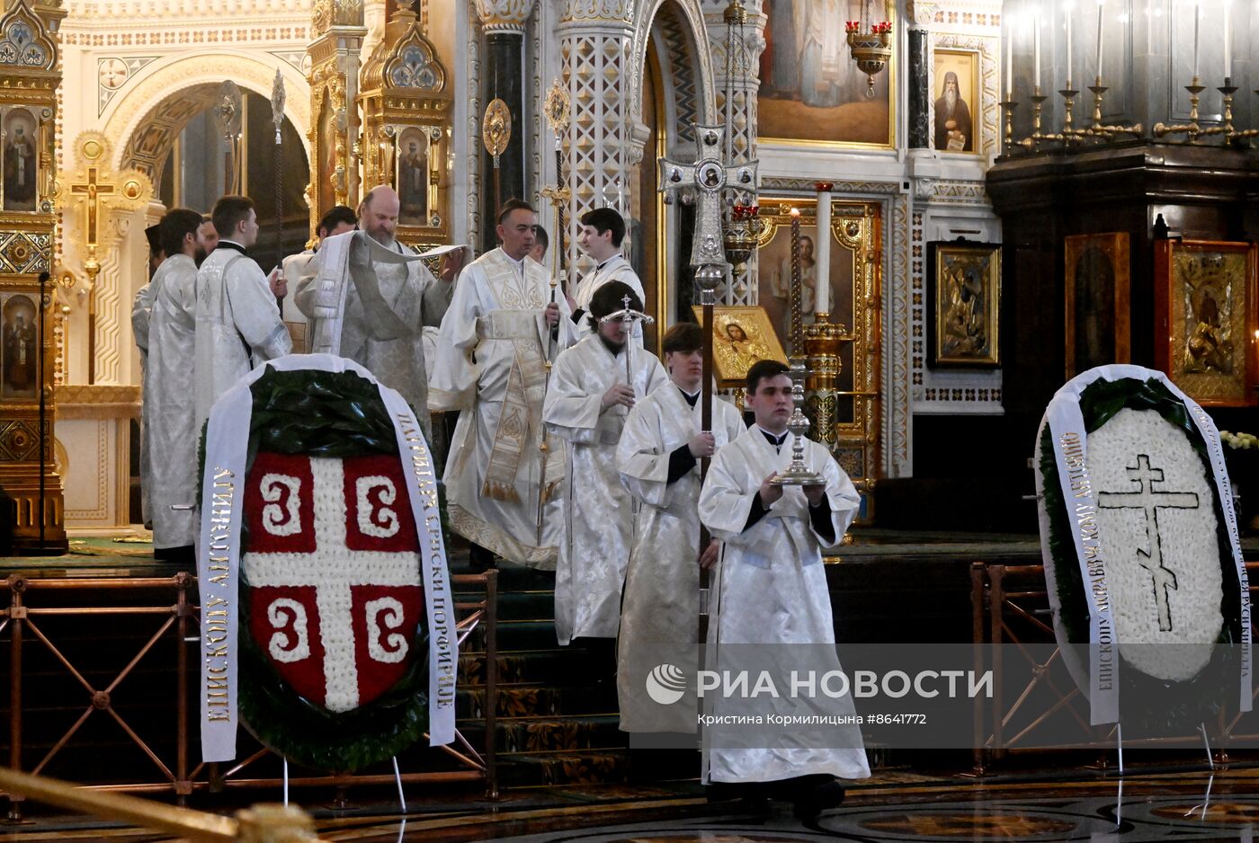 Отпевание представителя Патриарха Сербского при Московском Патриаршем престоле епископа Моравичского Антония