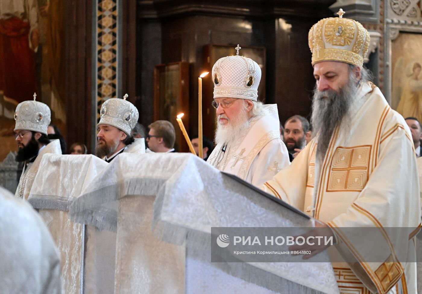 Отпевание представителя Патриарха Сербского при Московском Патриаршем престоле епископа Моравичского Антония