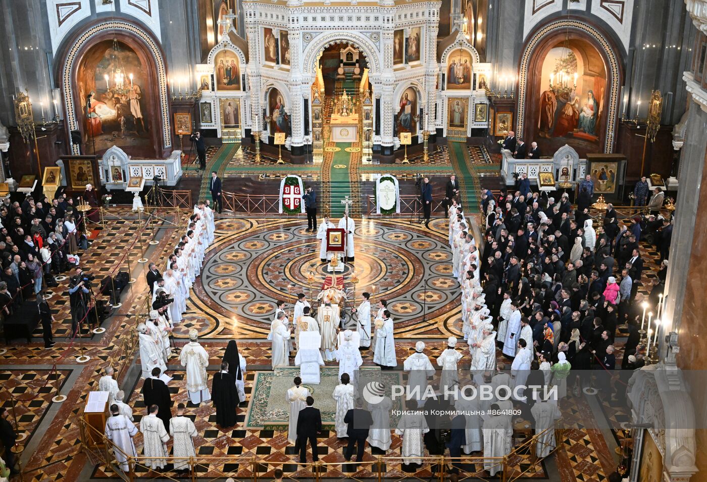 Отпевание представителя Патриарха Сербского при Московском Патриаршем престоле епископа Моравичского Антония