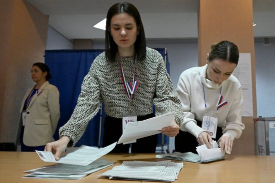 Подсчет голосов на выборах президента РФ