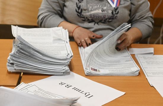 Подсчет голосов на выборах президента РФ 