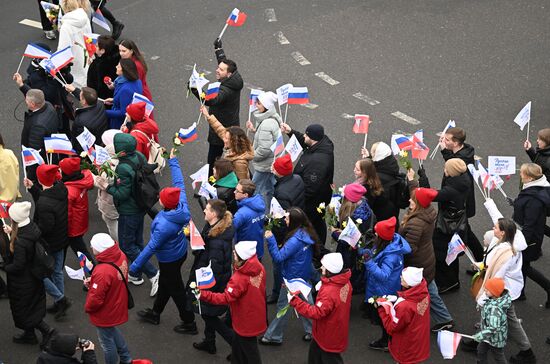 Выставка "Россия". Праздничное шествие "Крым – Севастополь – Россия НАВСЕГДА"