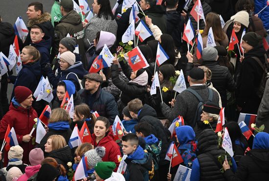 Выставка "Россия". Праздничное шествие "Крым – Севастополь – Россия НАВСЕГДА"
