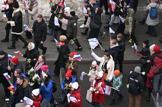 Выставка "Россия". Праздничное шествие "Крым – Севастополь – Россия НАВСЕГДА"