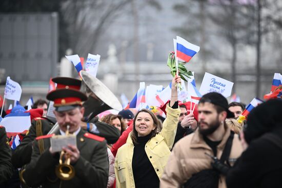 Выставка "Россия". Праздничное шествие "Крым – Севастополь – Россия НАВСЕГДА"