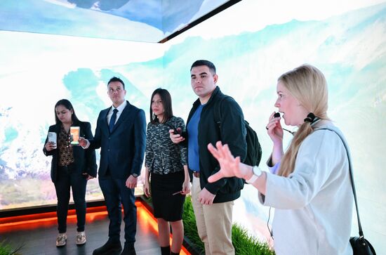 Выставка "Россия". Международные наблюдатели за выборами президента РФ посетили выставку