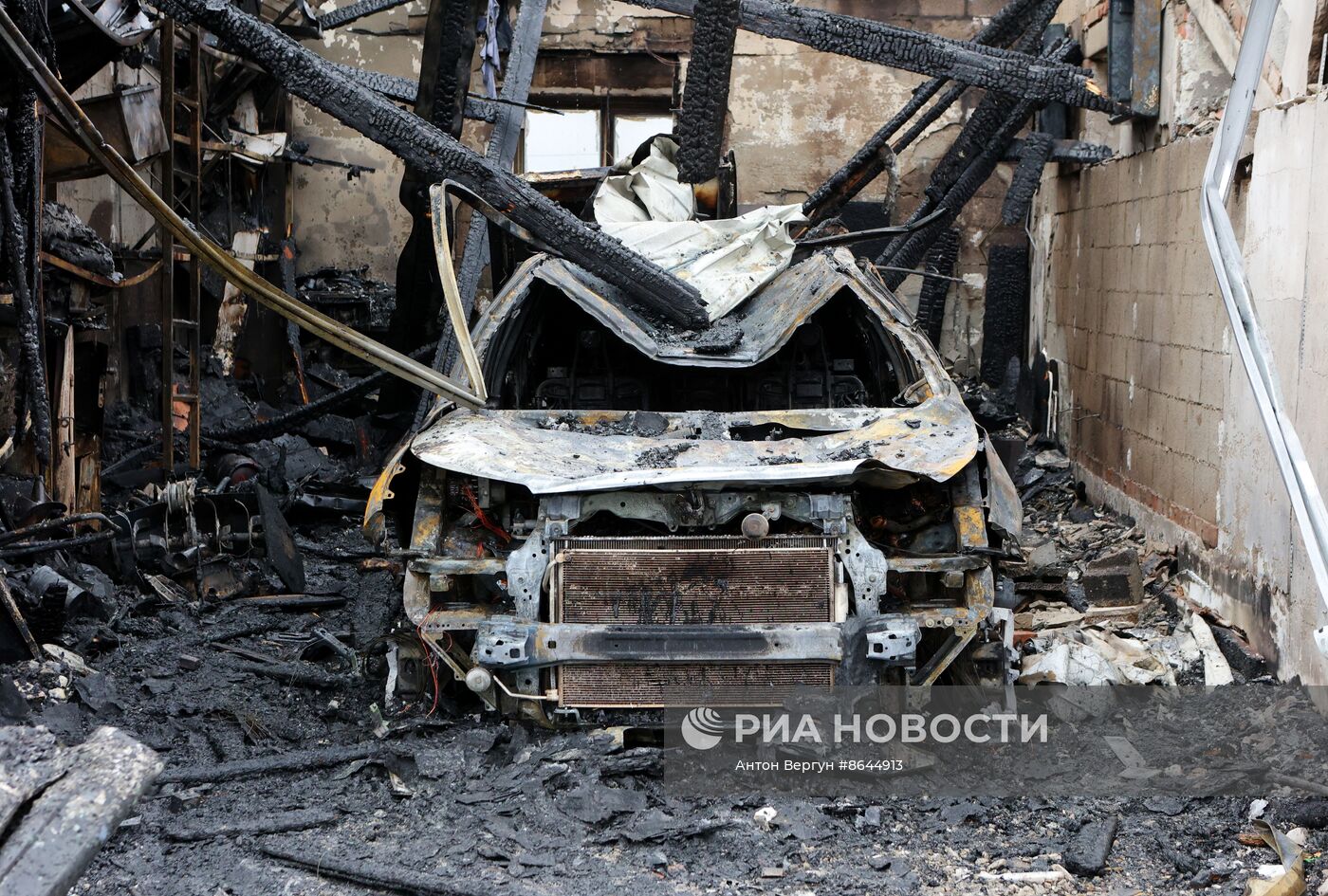 Последствия обстрела в Белгородской области