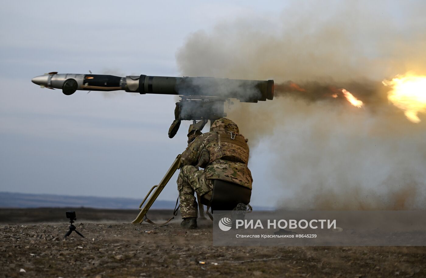 Тренировки расчетов ПТРК "Корнет" ЦВО на Авдеевском направлении