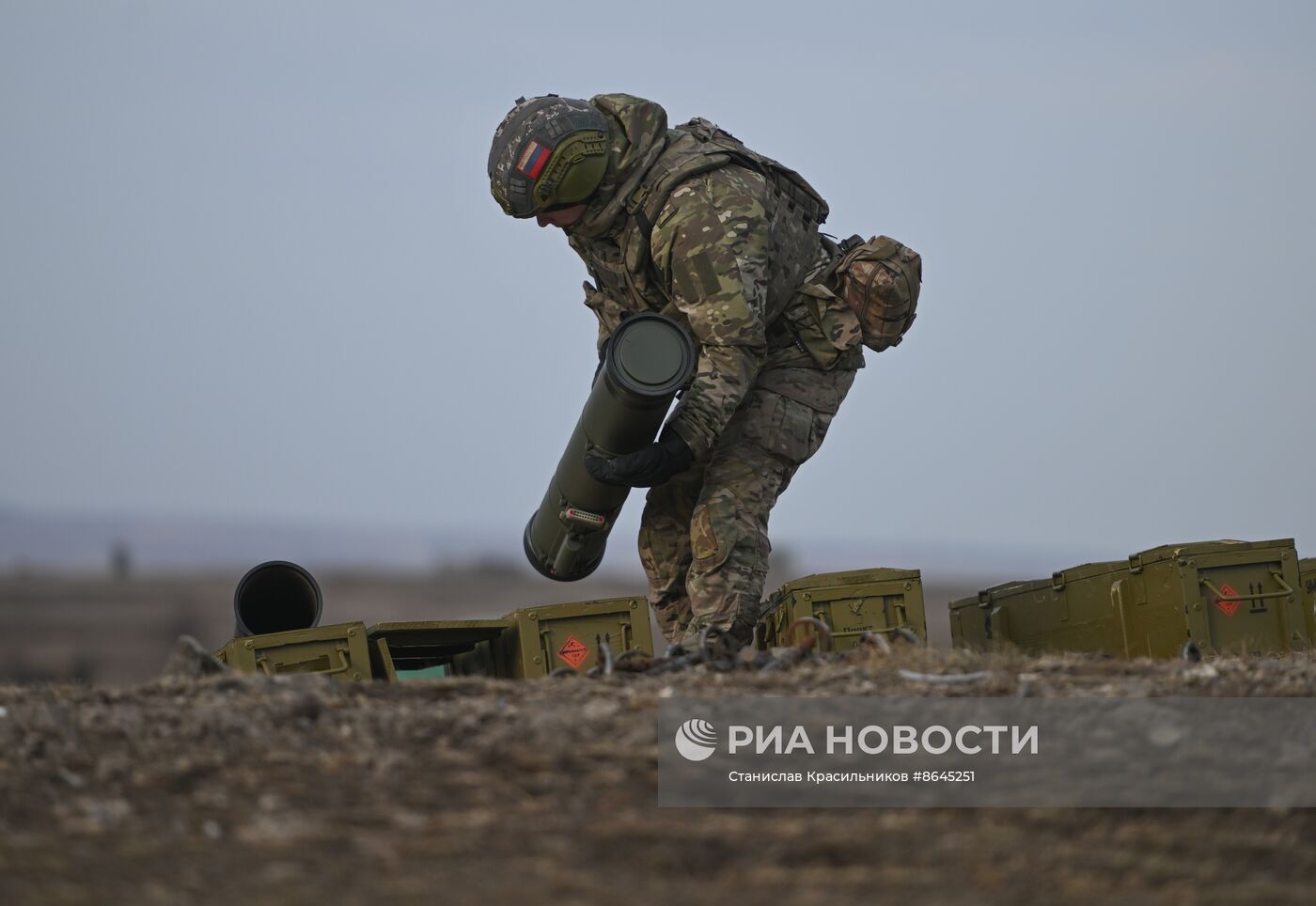 Тренировки расчетов ПТРК "Корнет" ЦВО на Авдеевском направлении