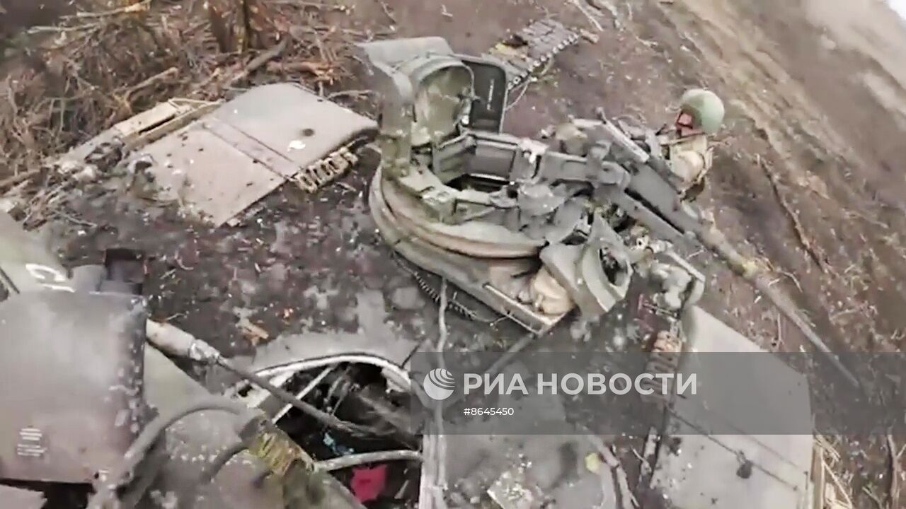 Подбитый под Авдеевкой танк Abrams