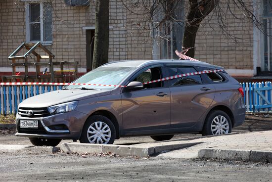 Последствия обстрела в Белгороде