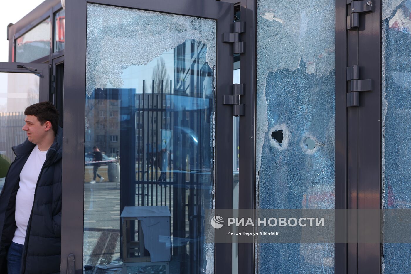 Последствия обстрела в Белгороде