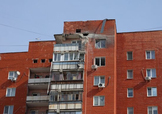 Последствия обстрела в Белгороде