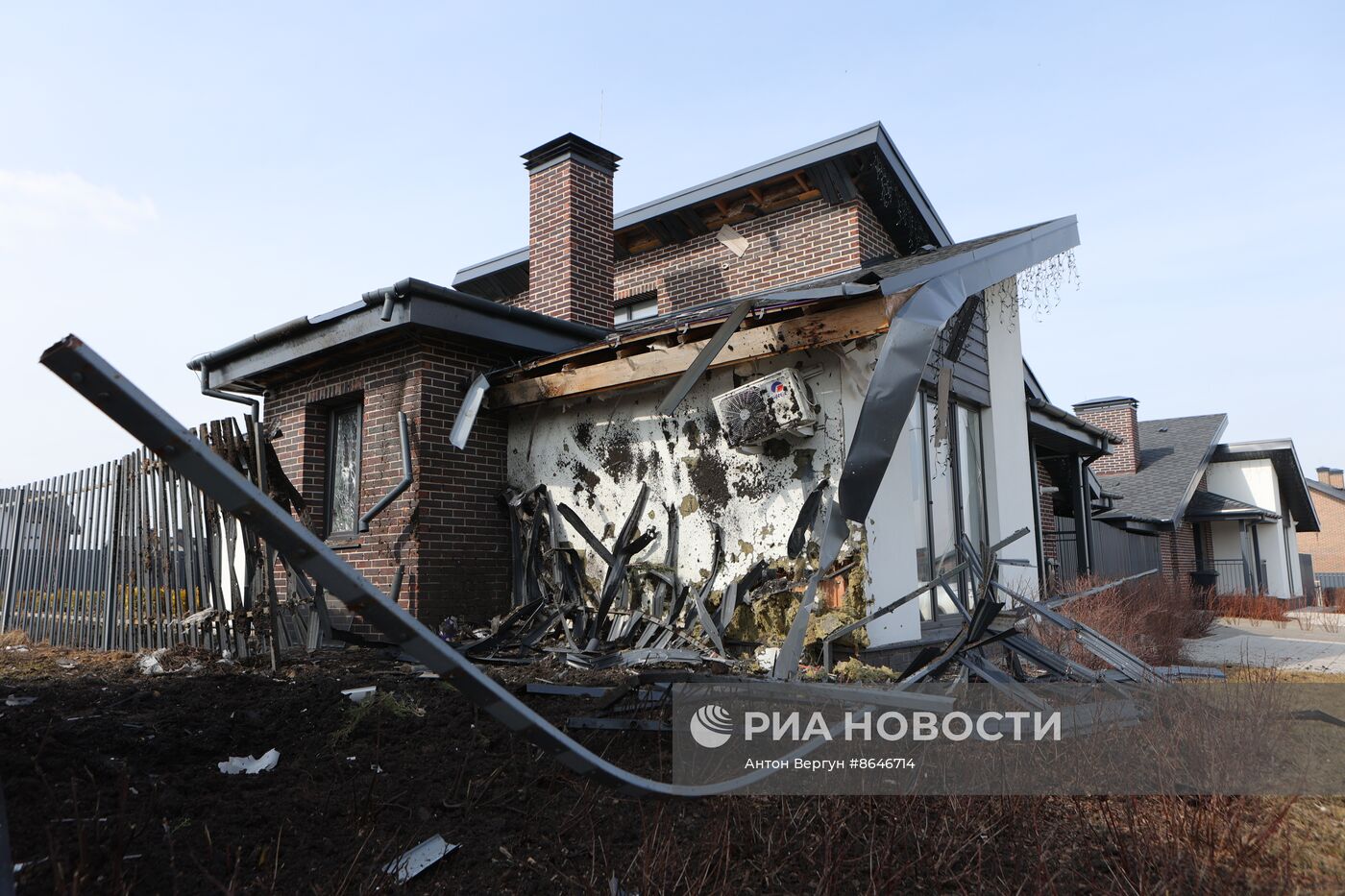 Последствия обстрела в Белгороде