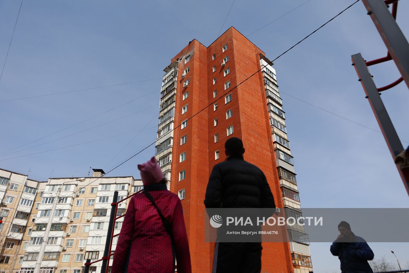 Последствия обстрела в Белгороде