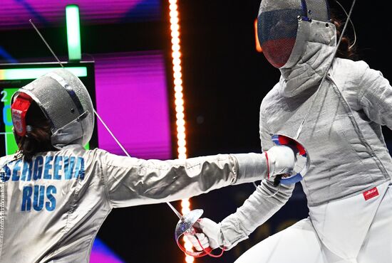 Соревнования по фехтованию "Московская сабля". Женщины 