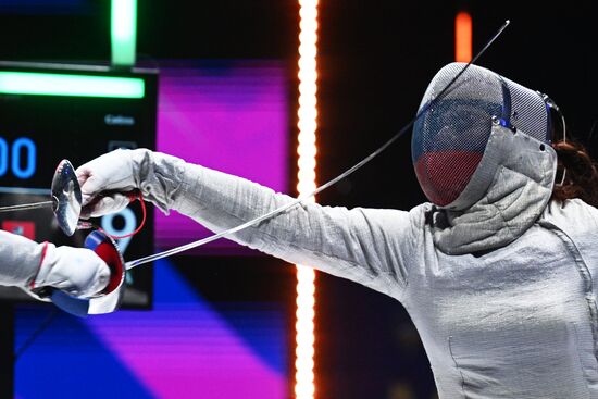 Соревнования по фехтованию "Московская сабля". Женщины 