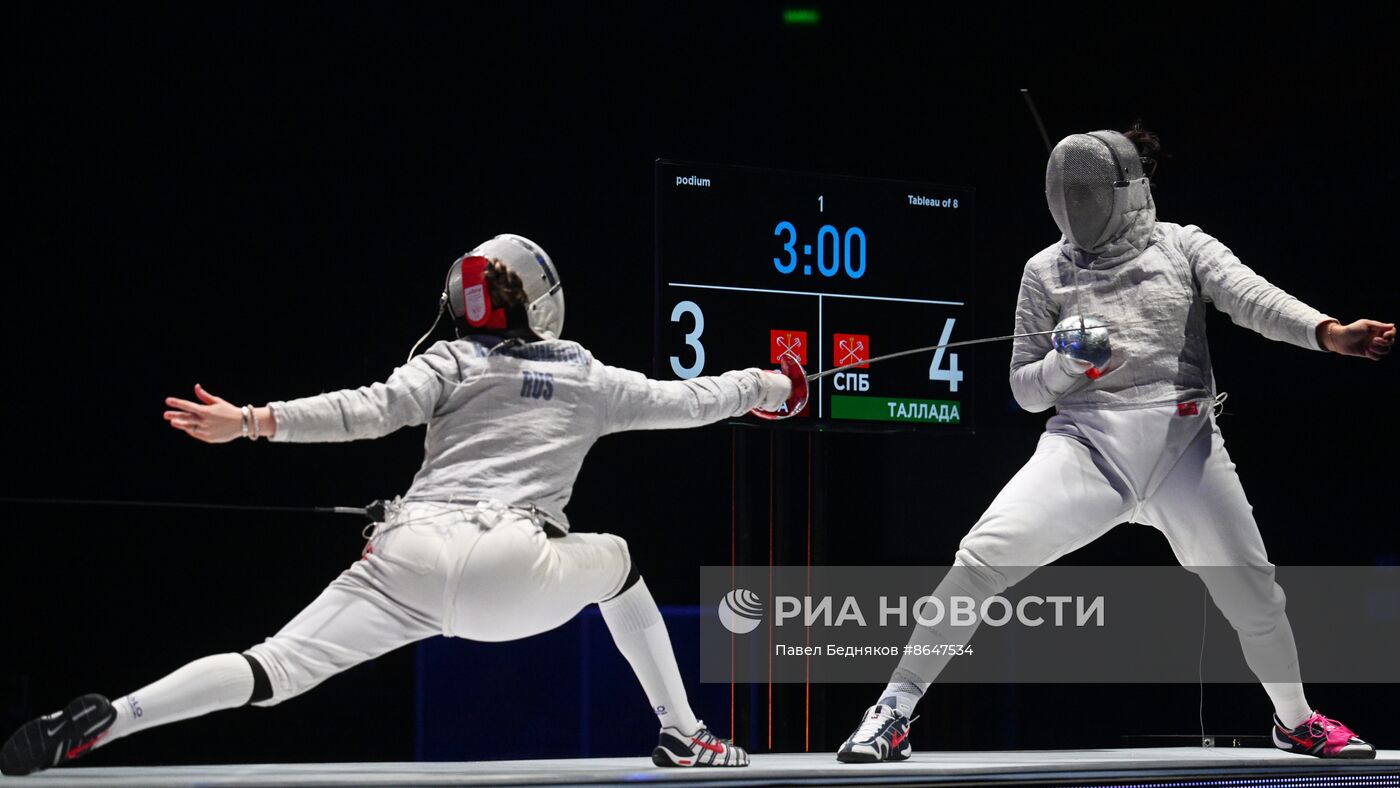 Соревнования по фехтованию "Московская сабля". Женщины