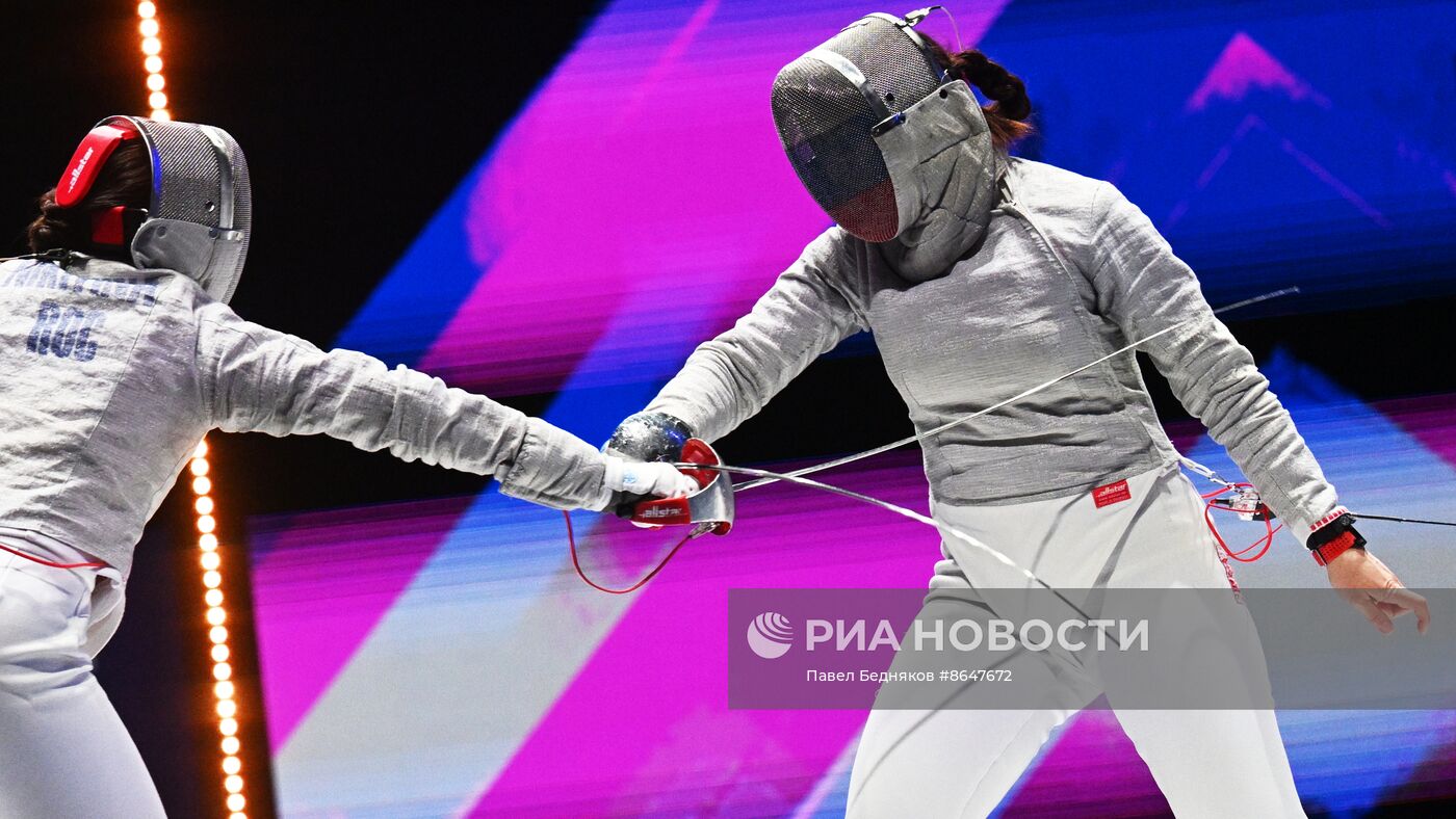 Соревнования по фехтованию "Московская сабля". Женщины 