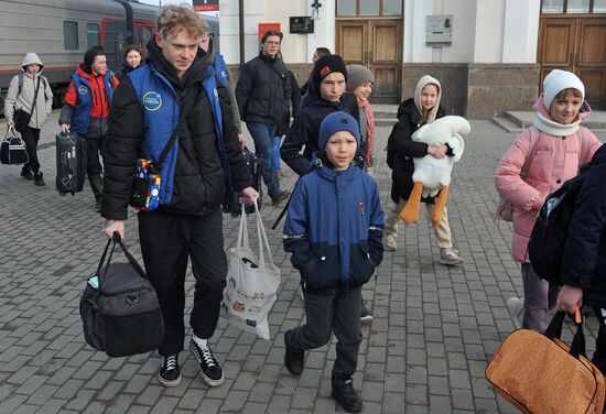 Дети из Белгородской области прибыли в Тамбов