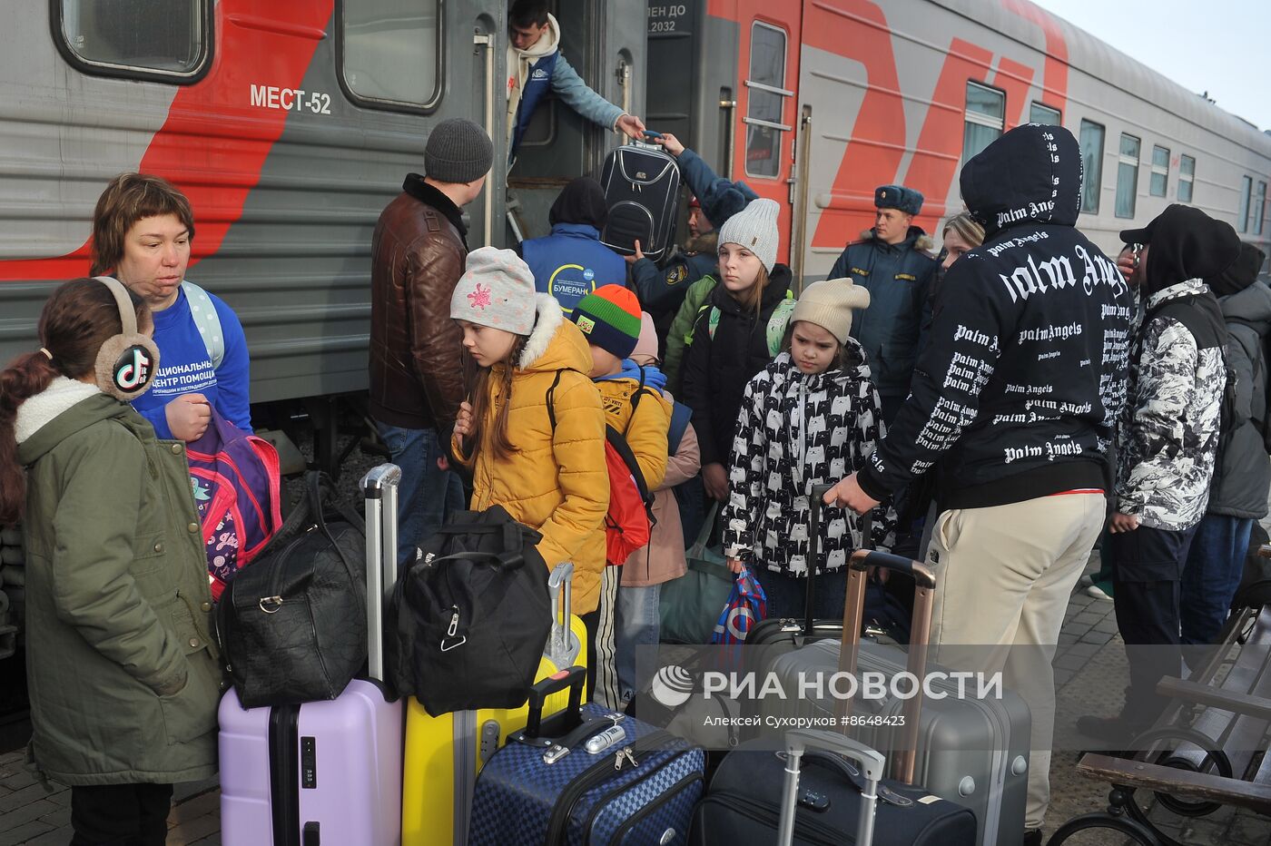 Дети из Белгородской области прибыли в Тамбов | РИА Новости Медиабанк