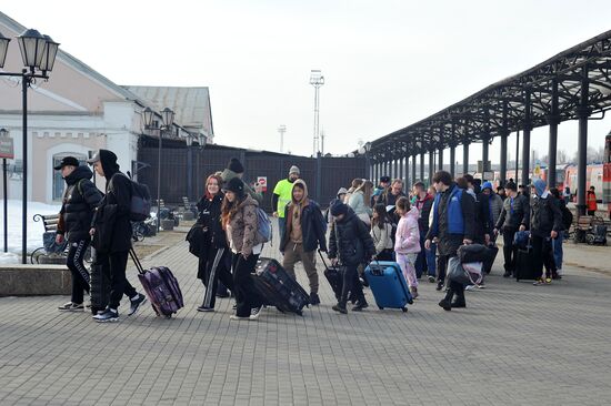 Дети из Белгородской области прибыли в Тамбов