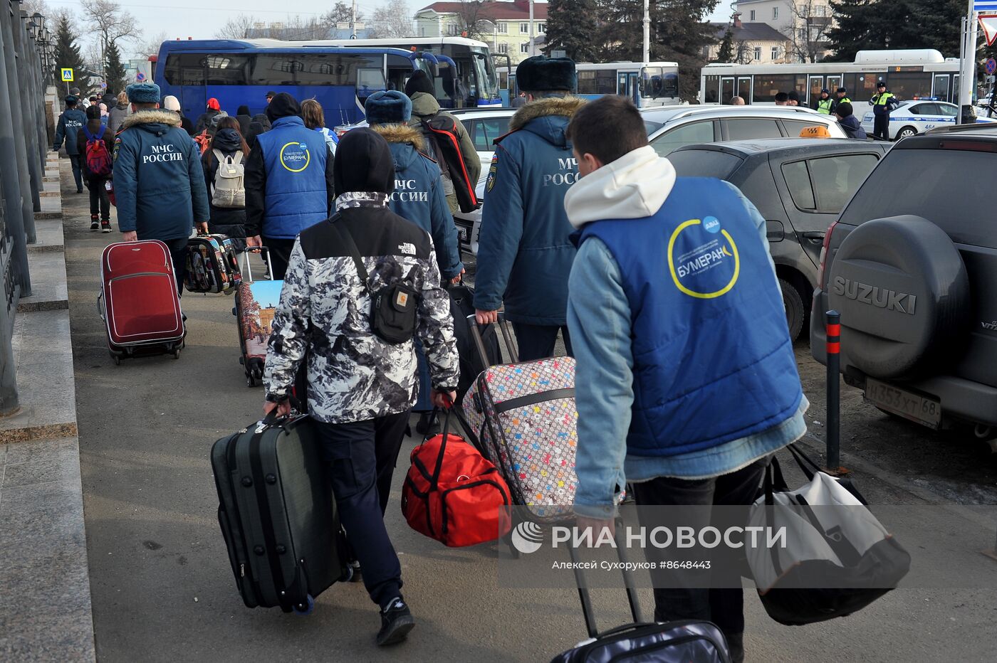 Дети из Белгородской области прибыли в Тамбов