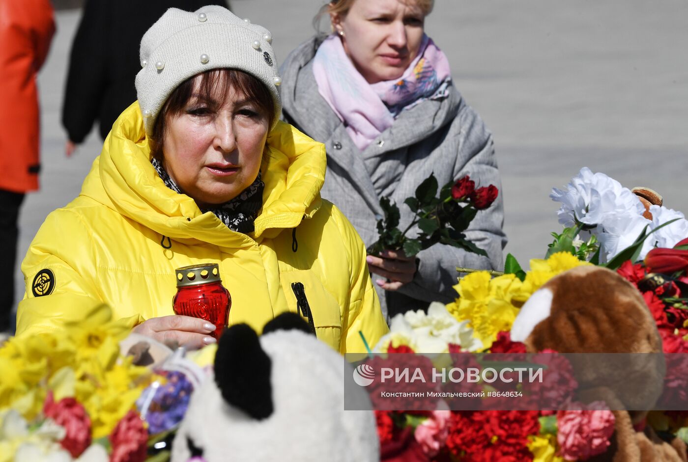 Акции памяти жертв теракта в "Крокус Сити Холле"