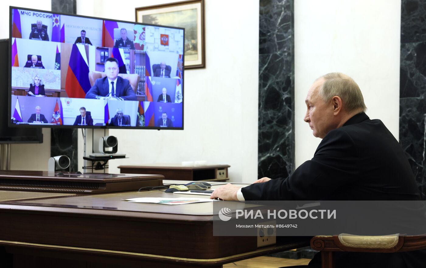 Президент РФ В. Путин провел совещание по мерам, принимаемым после теракта в "Крокус Сити Холле"