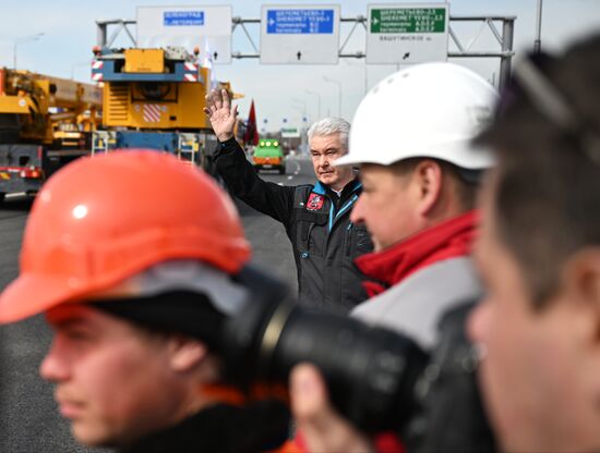 Открытие движения по новому путепроводу на Ленинградском шоссе 
