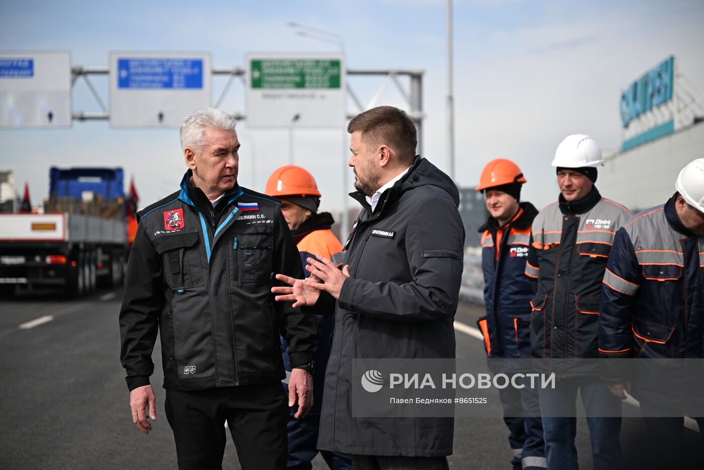 Открытие движения по новому путепроводу на Ленинградском шоссе 