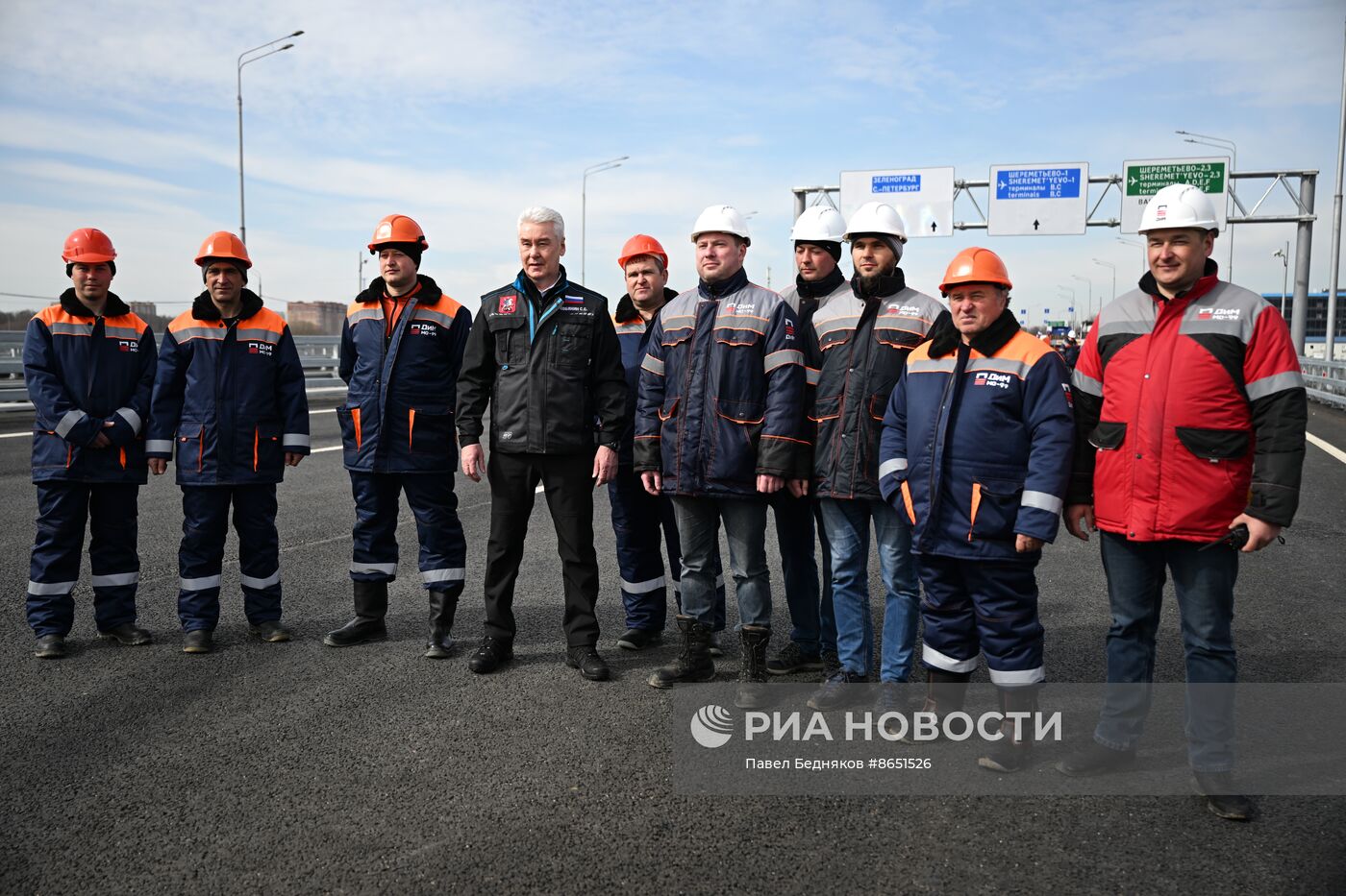 Открытие движения по новому путепроводу на Ленинградском шоссе 