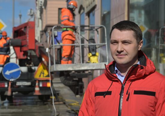 Промывка фасадов жилых домов после зимы 