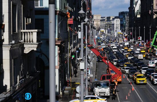 Промывка фасадов жилых домов после зимы 
