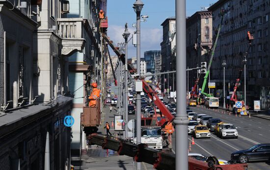 Промывка фасадов жилых домов после зимы 